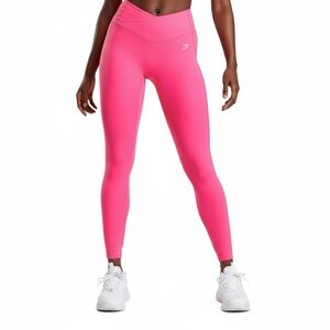 Gymshark‎ Crossover High-Waisted Leggings Women’s Small Fuchsia